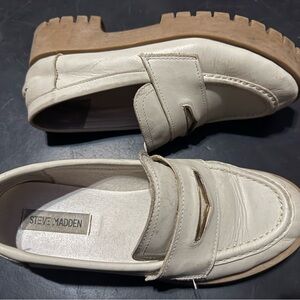 Steve Madden Cream Loafers